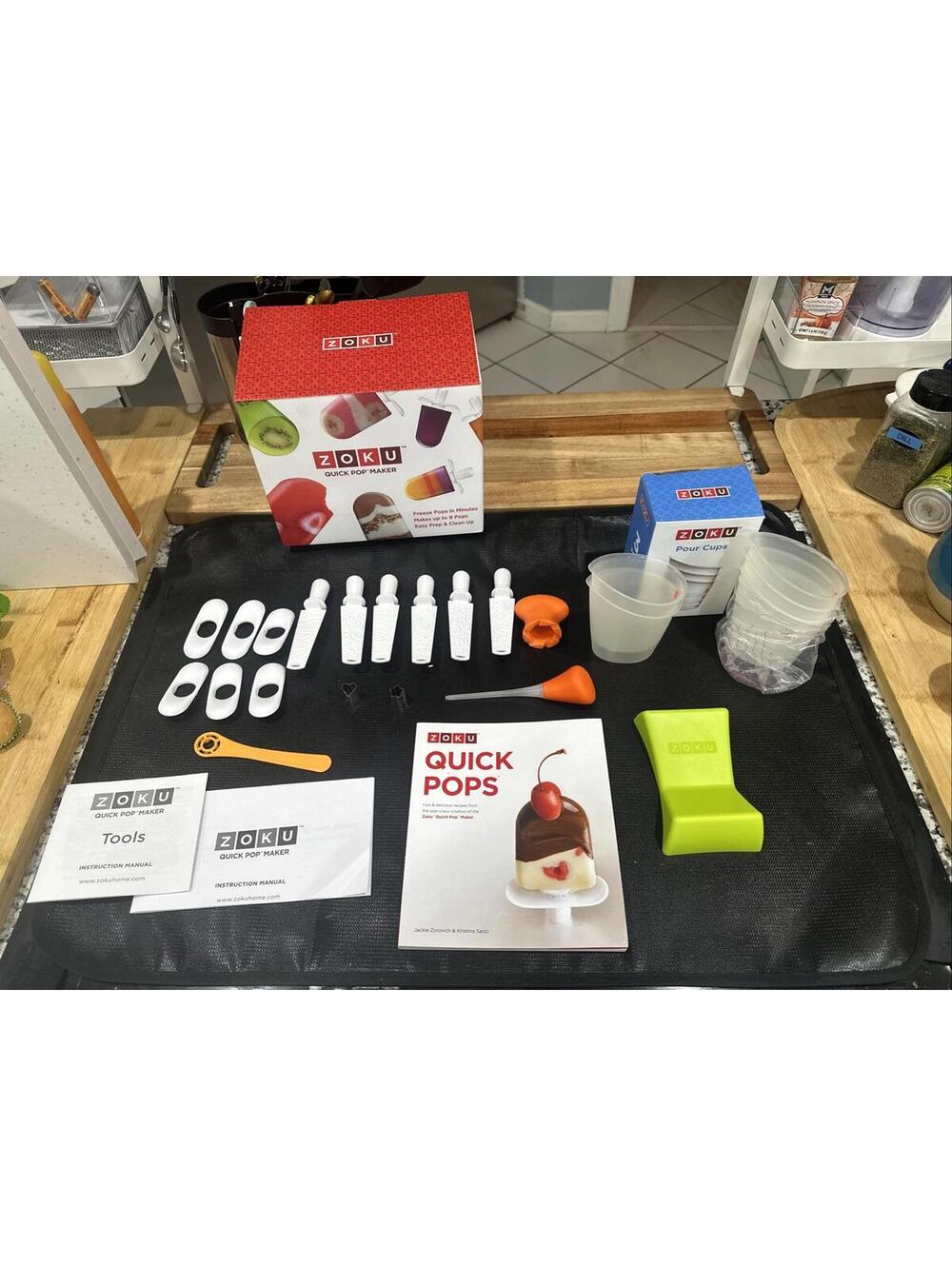 Lot Accessories ONLY - ZOKU Quick Pop Set Pops Molds Tools Kit Recipe Book *